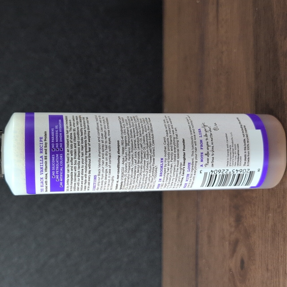 Carol's Daughter Black Vanilla Leave In Conditioner 8oz - Picture 4 of 4